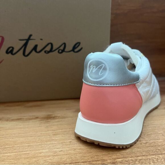 New Anthropologie Beach Matisse Farrah Retro Lace Up Sneakers, 7.5, Yellow Pink - Picture 6 of 9